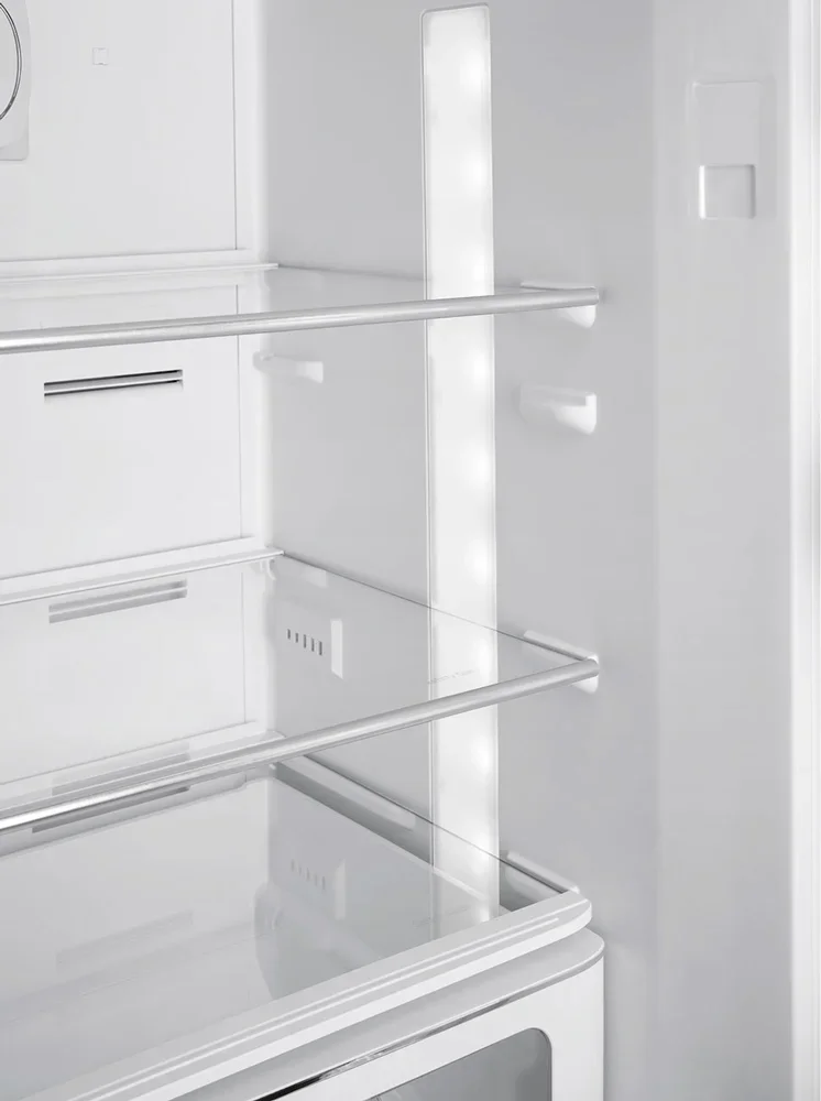 SMEG FAB32RWH6 Отдельностоящий двухдверный холодильник, стиль 50-х годов, 60 см, белый, No-frost, пе